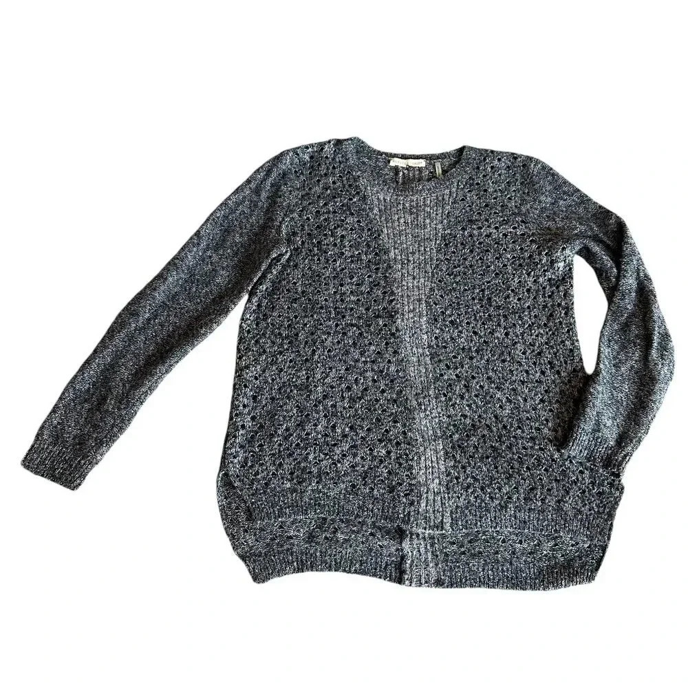 Rebecca Taylor Wool Blend Loose Weave Sweater Pullover Crew Neck Size Medium